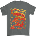 Chinese New Year Dragon vs Rabbit Mens T-Shirt 100% Cotton Charcoal