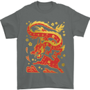 Chinese New Year Dragon vs Rabbit Mens T-Shirt 100% Cotton Charcoal
