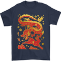 Chinese New Year Dragon vs Rabbit Mens T-Shirt 100% Cotton Navy Blue
