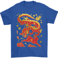 Chinese New Year Dragon vs Rabbit Mens T-Shirt 100% Cotton Royal Blue