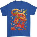 Chinese New Year Dragon vs Rabbit Mens T-Shirt 100% Cotton Royal Blue