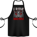 Choke People Funny Biker Motorcycle Skull Cotton Apron 100% Organic Black