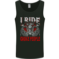 Choke People Funny Biker Motorcycle Skull Mens Vest Tank Top Black
