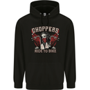 Choppers Ride to Bike Outlaw Biker Motorcycle Mens 80% Cotton Hoodie Black
