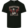 Choppers Ride to Bike Outlaw Biker Motorcycle Mens Cotton T-Shirt Tee Top Black