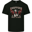 Choppers Ride to Bike Outlaw Biker Motorcycle Mens Cotton T-Shirt Tee Top Black