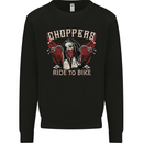 Choppers Ride to Bike Outlaw Biker Motorcycle Mens Sweatshirt Jumper Black