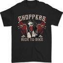 Choppers Ride to Bike Outlaw Biker Motorcycle Mens T-Shirt 100% Cotton Black