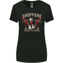 Choppers Ride to Bike Outlaw Biker Motorcycle Womens Wider Cut T-Shirt Black