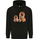 Chow Chows Dog Puppy Mens 80% Cotton Hoodie Black
