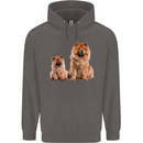 Chow Chows Dog Puppy Mens 80% Cotton Hoodie Charcoal