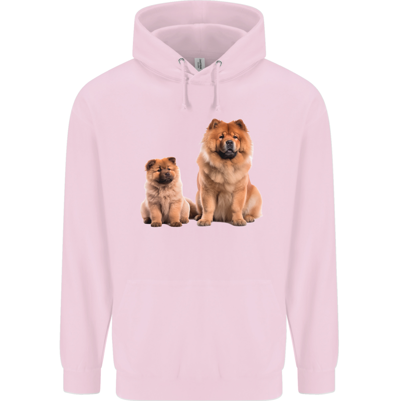 Chow Chows Dog Puppy Mens 80% Cotton Hoodie Light Pink