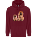 Chow Chows Dog Puppy Mens 80% Cotton Hoodie Maroon