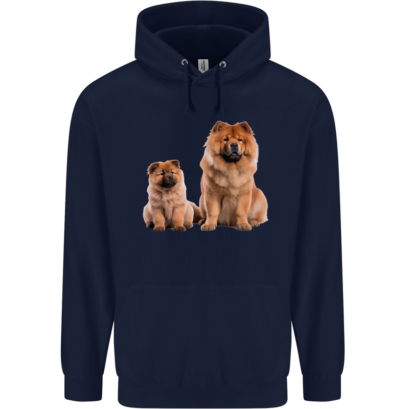 Chow Chows Dog Puppy Mens 80% Cotton Hoodie Navy Blue