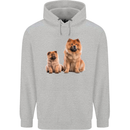 Chow Chows Dog Puppy Mens 80% Cotton Hoodie Sports Grey