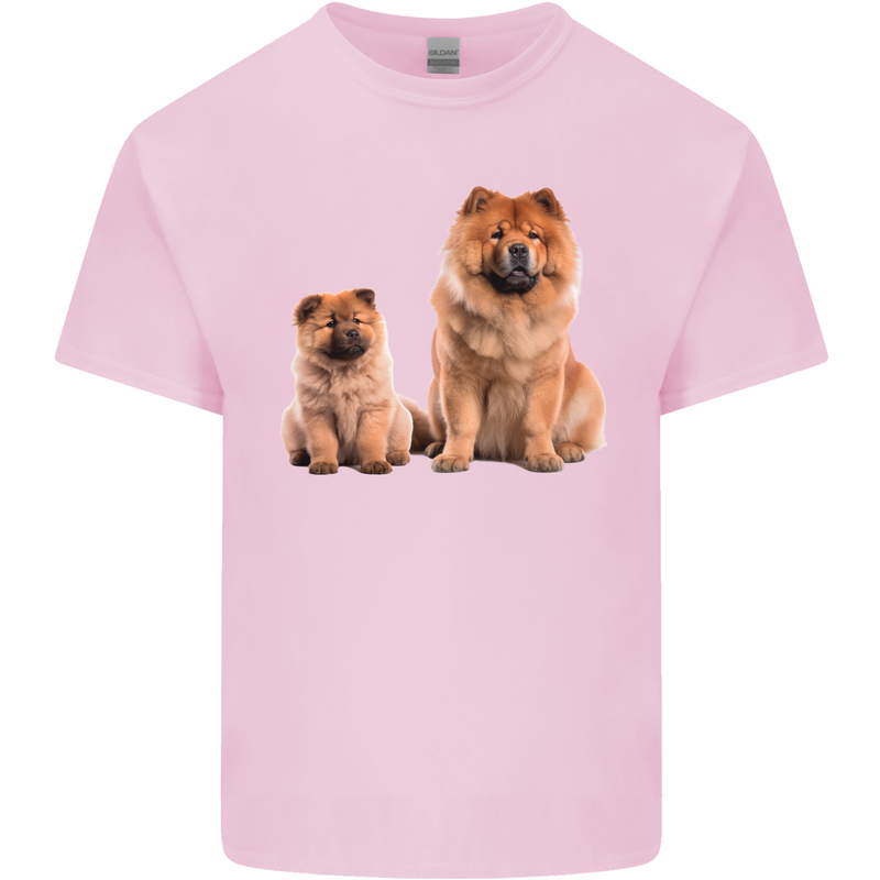 Chow Chows Dog Puppy Mens Cotton T-Shirt Tee Top Light Pink