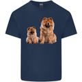 Chow Chows Dog Puppy Mens Cotton T-Shirt Tee Top Navy Blue