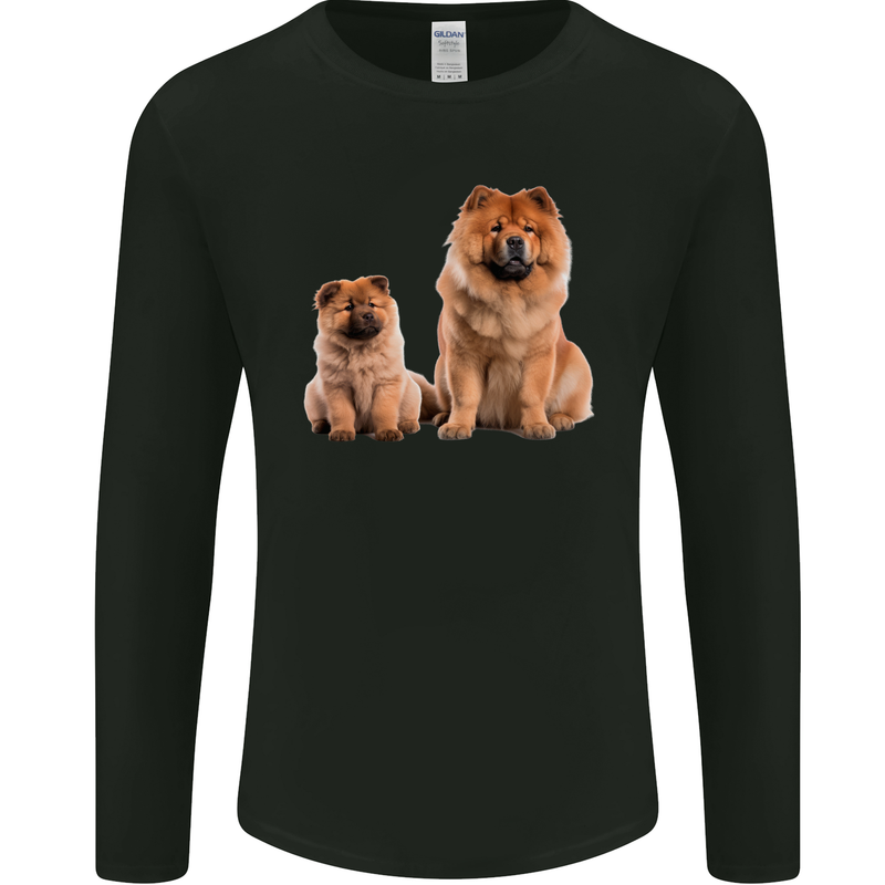 Chow Chows Dog Puppy Mens Long Sleeve T-Shirt Black