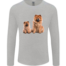 Chow Chows Dog Puppy Mens Long Sleeve T-Shirt Sports Grey