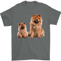 Chow Chows Dog Puppy Mens T-Shirt 100% Cotton Charcoal