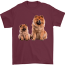 Chow Chows Dog Puppy Mens T-Shirt 100% Cotton Maroon