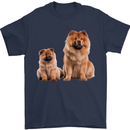 Chow Chows Dog Puppy Mens T-Shirt 100% Cotton Navy Blue