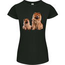 Chow Chows Dog Puppy Womens Petite Cut T-Shirt Black