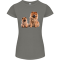 Chow Chows Dog Puppy Womens Petite Cut T-Shirt Charcoal