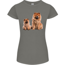 Chow Chows Dog Puppy Womens Petite Cut T-Shirt Charcoal