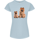 Chow Chows Dog Puppy Womens Petite Cut T-Shirt Light Blue