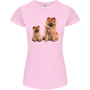 Chow Chows Dog Puppy Womens Petite Cut T-Shirt Light Pink