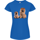 Chow Chows Dog Puppy Womens Petite Cut T-Shirt Royal Blue