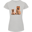 Chow Chows Dog Puppy Womens Petite Cut T-Shirt Sports Grey