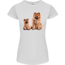 Chow Chows Dog Puppy Womens Petite Cut T-Shirt White
