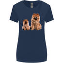 Chow Chows Dog Puppy Womens Wider Cut T-Shirt Navy Blue
