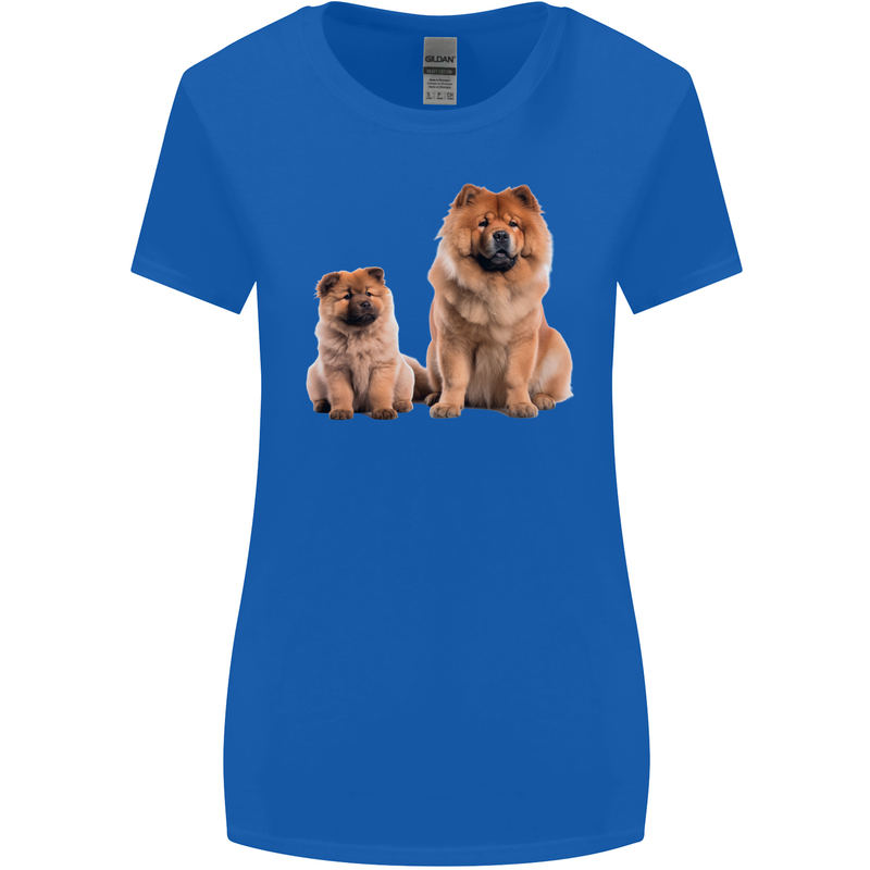 Chow Chows Dog Puppy Womens Wider Cut T-Shirt Royal Blue