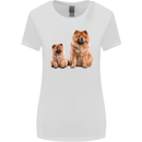 Chow Chows Dog Puppy Womens Wider Cut T-Shirt White