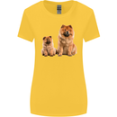 Chow Chows Dog Puppy Womens Wider Cut T-Shirt Yellow