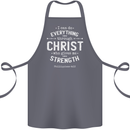 Christ Gives Me Strength Christian God Jesus Cotton Apron 100% Organic Steel