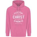 Christ Gives Me Strength Christian God Jesus Mens 80% Cotton Hoodie Azelea
