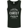Christ Gives Me Strength Christian God Jesus Mens Vest Tank Top Black