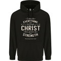 Christ Gives Me Strength Christian Jesus God Childrens Kids Hoodie Black