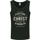 Christ Gives Me Strength Christian Jesus God Mens Vest Tank Top Black