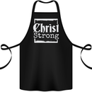 Christ Strong Christianity Christian God Jesus Cotton Apron 100% Organic Black