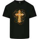 Christian Cross Medieval Fantasy Gothic Kids T-Shirt Childrens Black