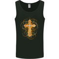 Christian Cross Medieval Fantasy Gothic Mens Vest Tank Top Black