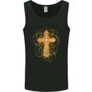 Christian Cross Medieval Fantasy Gothic Mens Vest Tank Top Black