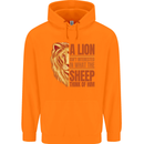 Christian Lion Quote Christianity Religion Childrens Kids Hoodie Orange