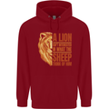 Christian Lion Quote Christianity Religion Childrens Kids Hoodie Red