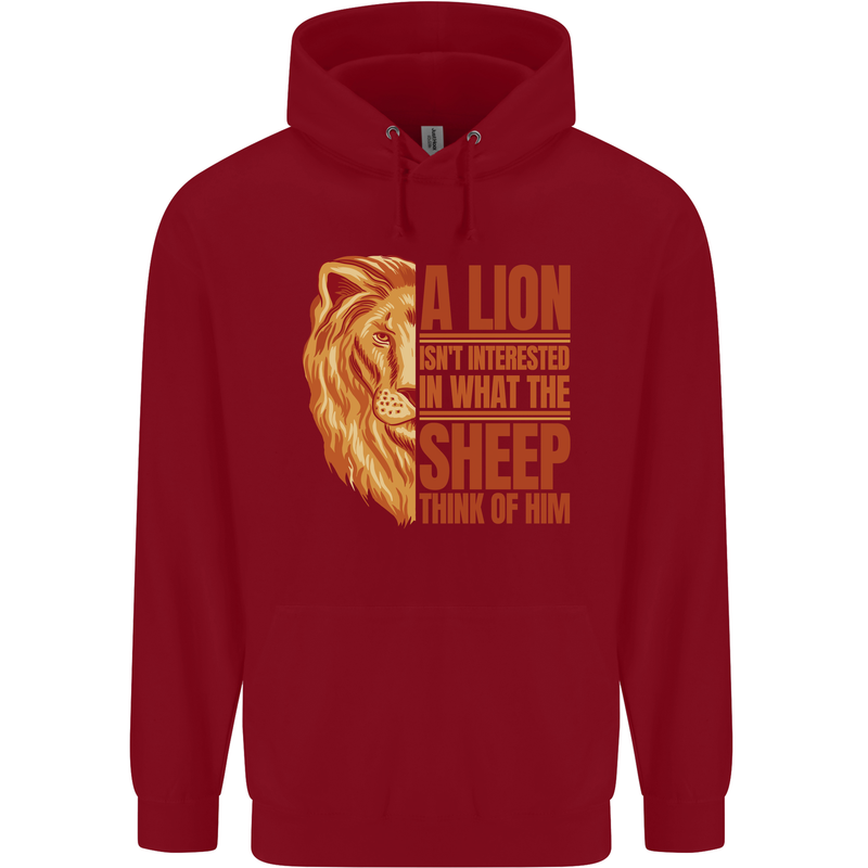 Christian Lion Quote Christianity Religion Childrens Kids Hoodie Red